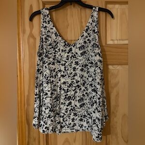 Motherhood Black and White Floral Top